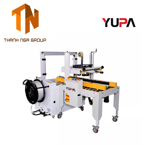 Máy dán băng keo thùng carton kết hợp đóng đai tự động YUPA-AT5050