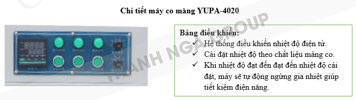 Chi tiết máy co màng YUPA-4020