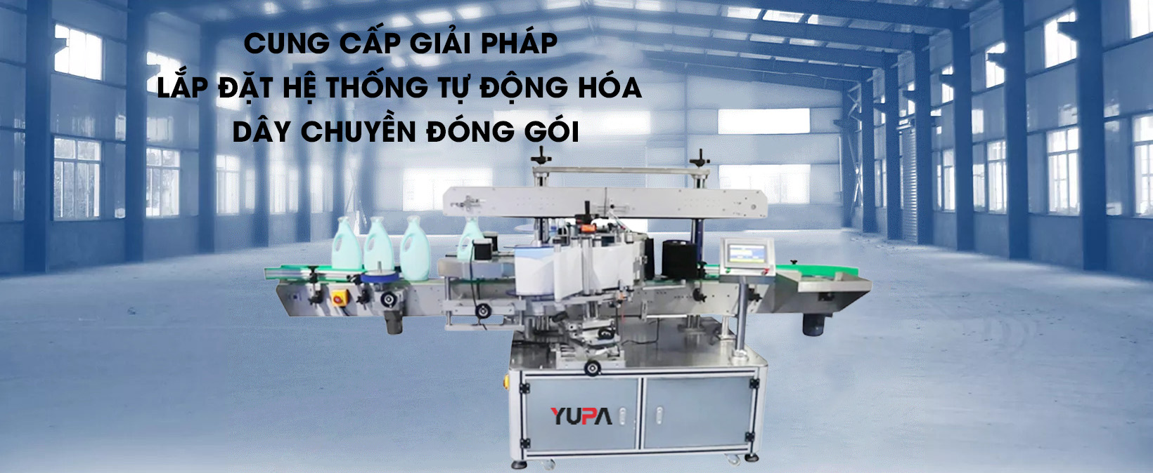 Banner máy dán tem nhãn Thanh Nga Group